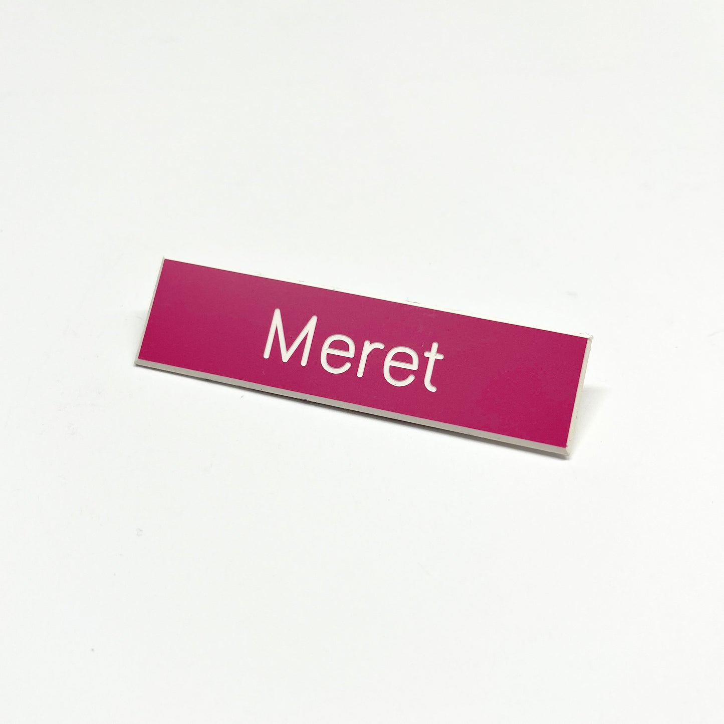 Julia Scher: Guard Name Tag, 2018