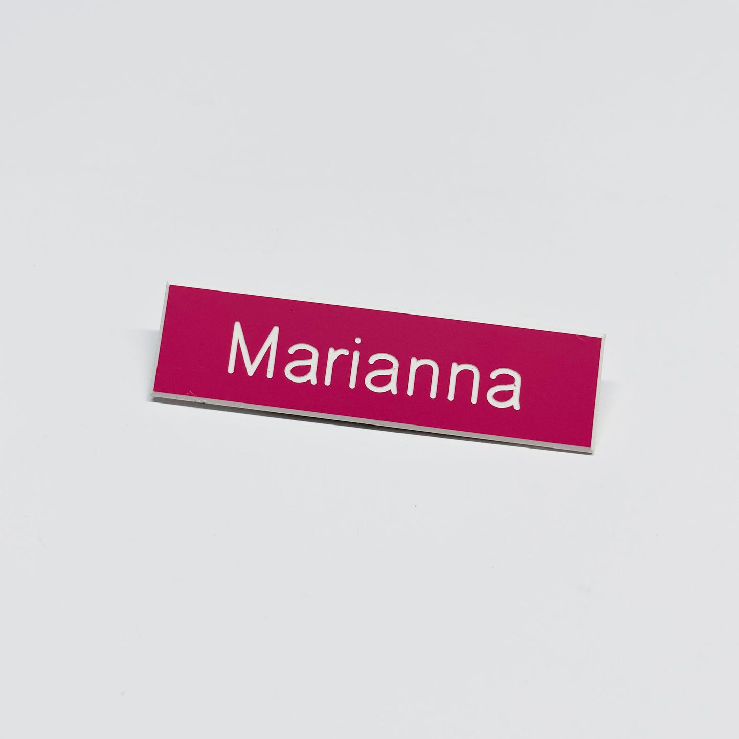 Julia Scher: Guard Name Tag, 2018