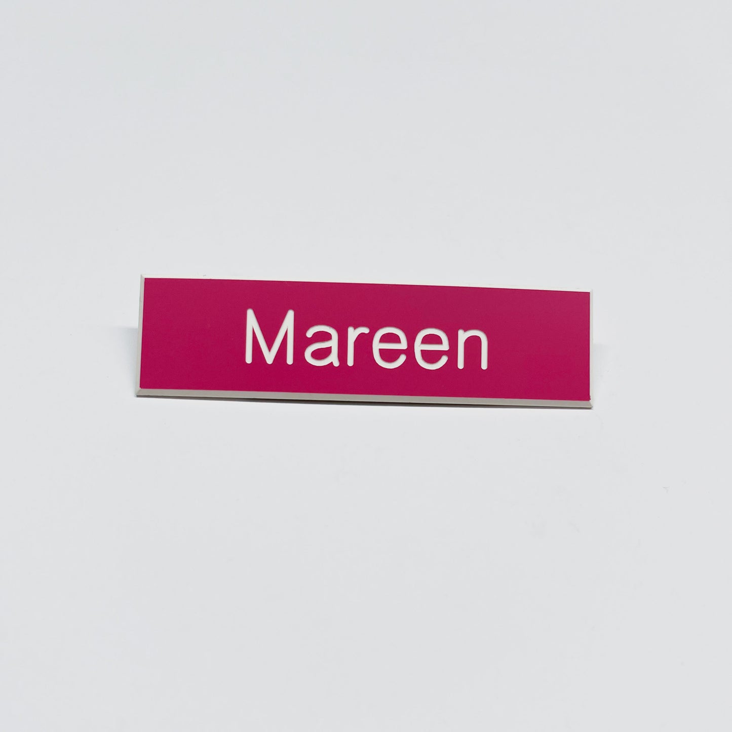 Julia Scher: Guard Name Tag, 2018