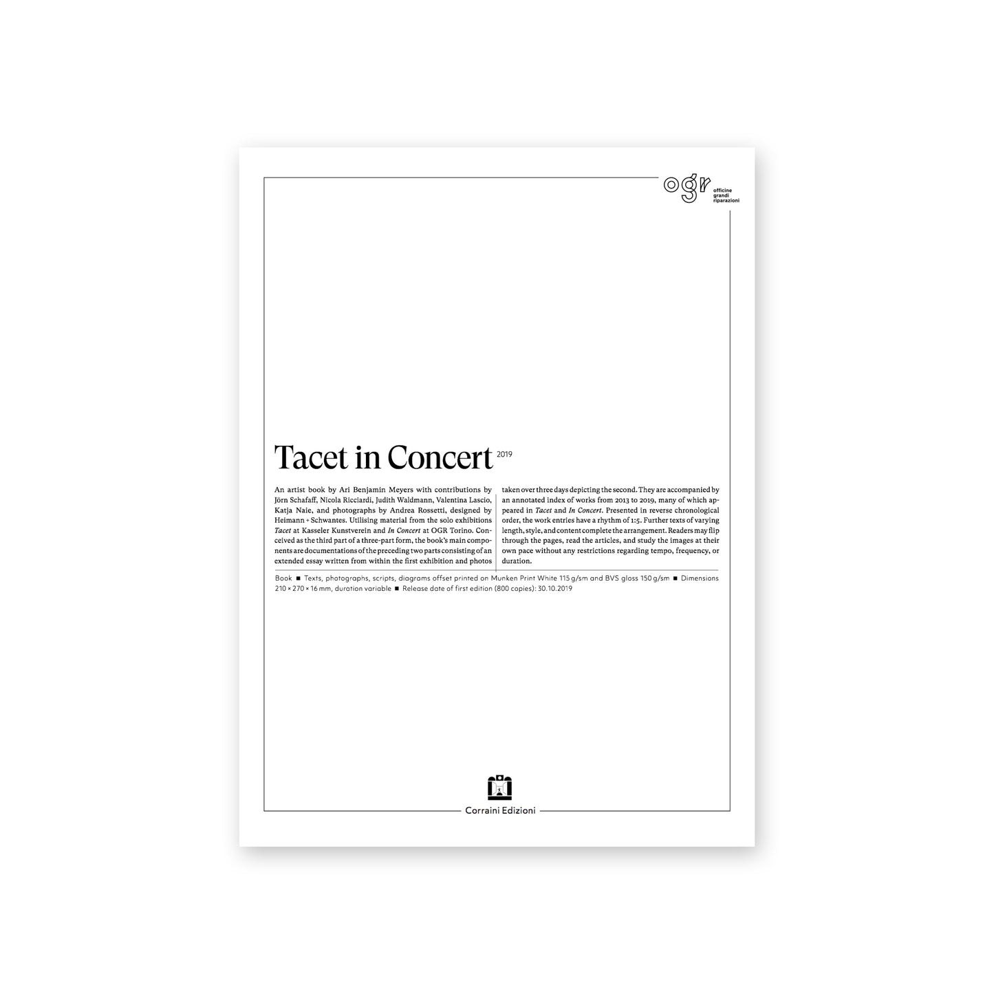 Ari Benjamin Meyers: Tacet in Concert