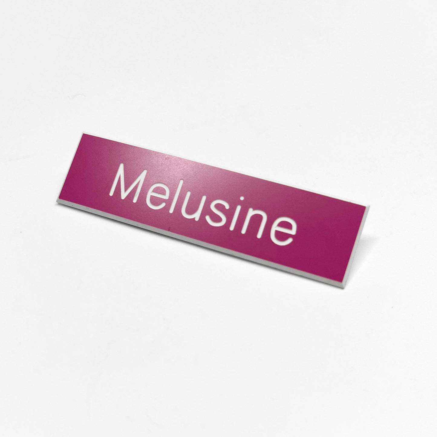 Julia Scher: Guard Name Tag, 2018